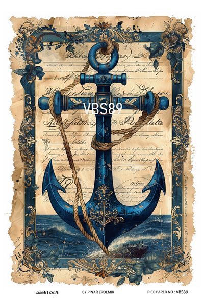 LİNEART Brass Patterned LineArt Decopage Paper - LA-VBS89