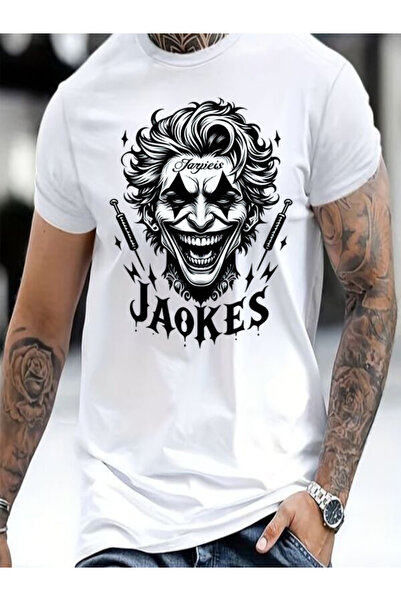 CLASSY.MODA Ανδρικό μπλουζάκι μονόπλευρο - Λευκό μπλουζάκι με κοντό μανίκι με...