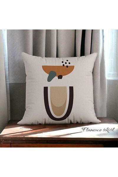 FLAMENCO TEKSTİL Surrealist African Ethnic - 3D Digital Double Sided Printed Quality Pillow