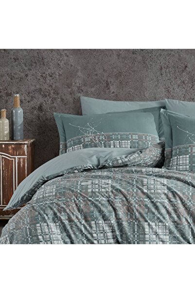 Hobby Lucia Green Poplin - Double Duvet Cover Set