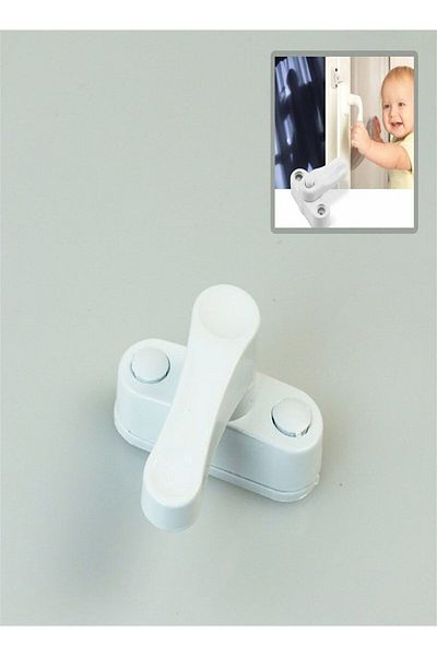 MORE HOME 4 Pieces White Metal Child Safety Security Lock - PVC Window Door