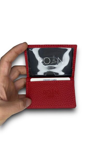 Roan Vegan Card Holder Minimalist Design Transparent with Id Pocket Men's Credit Card Holder and Wallet