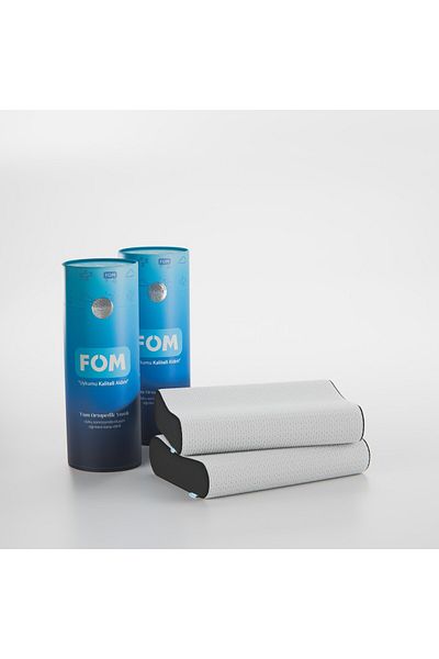 FOM Campaña de perne de dormit ortopedice din 2 piese Mini Flex Visco - pentru copii și călătorii, negru 50x30x11/9