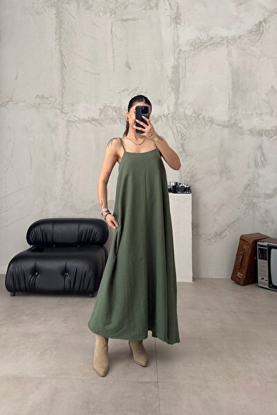 Lady Pixie فستان نسائي صيفي طويل - أشرطة رفيعة