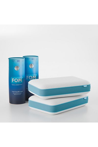 FOM Campaña de perne Vısco cu efect de masaj ortopedic 2 piese - 60x40x13, albastru deschis