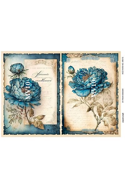 LİNEART Brass Patterned LineArt Decopage Paper - LA-MV10