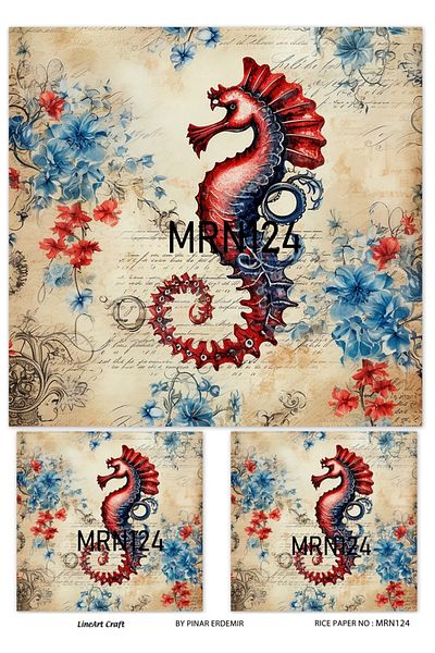 LİNEART Brass Patterned LineArt Decopage Paper - LA-MRN124