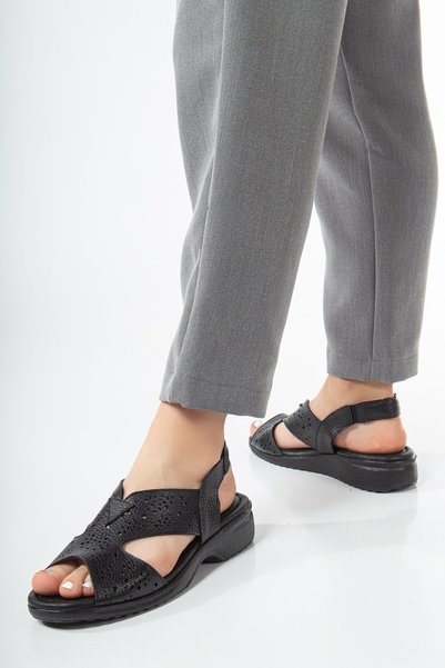 aka prestij ayakkabı comfort Prestige Women - Genuine Leather Lightweight Sandals