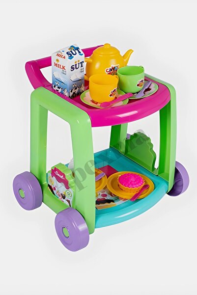 Apexma Oyuncak Çay Takımı ve Servis Arabası 14 Parça