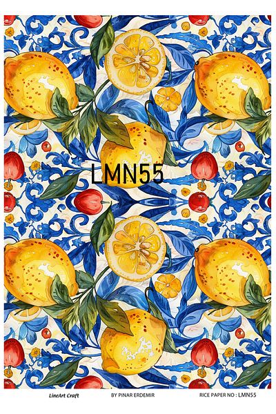 LİNEART Brass Patterned LineArt Decopage Paper - LA-LMN55