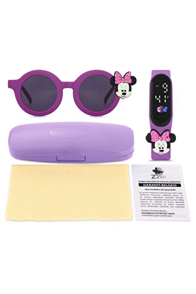 Zzla UV400 Korumalı Çocuk Güneş Gözlüğü 50m Su Geçirmez Çocuk Kol Saati Renkl...