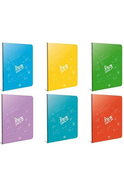 Gıpta A5 80 Sheets Lined Small 12 Li Notebook - Back Wire Stitching Plastic Cover