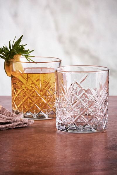 Paşabahçe 52790 4-Piece Timeless Short Glass 345 Cc Whiskey Glass