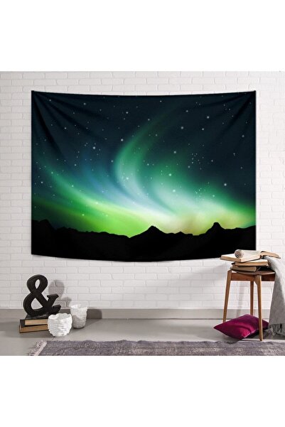 PASAJ HOME Yeşil Kuzey Işıkları Duvar Örtüsü