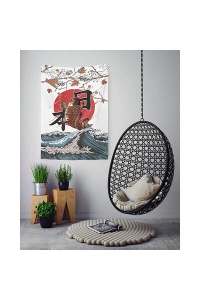 PASAJ HOME Koi Balığı Duvar Örtüsü