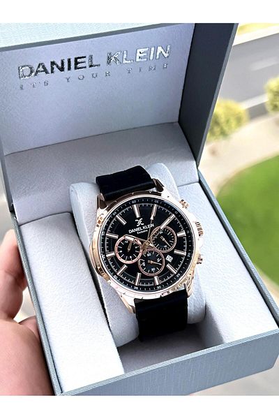 Daniel Klein Leather Cord 30 Mt Water Resistant Inner Functions Active Men's Wristwatch EDK13546.4