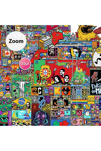 PASAJ HOME Reddit R/Place 2023 Wall Cloth