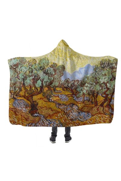 PASAJ HOME Olive Trees Unisex Oversize Kapşonlu Battaniye