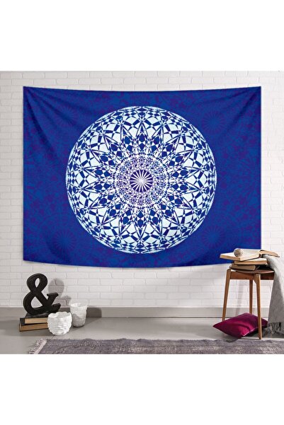 PASAJ HOME Saks Mavisi Mandala Duvar Örtüsü