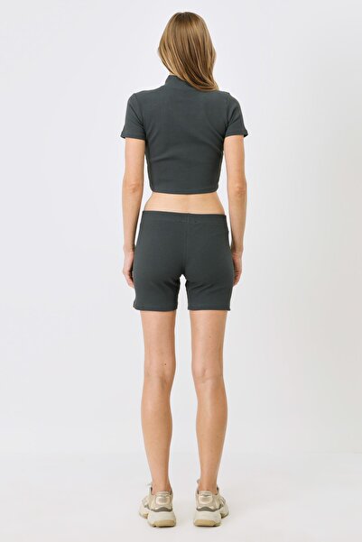 C&City Smoke Colored Women's Knitted Long Boxers - 931 Model