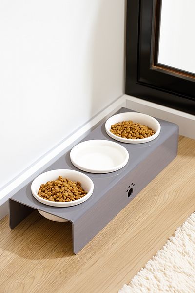 relaxco decoration & pet furniture 3-Piece Ceramic Bowl Cat and Dog Food Water Bowl
