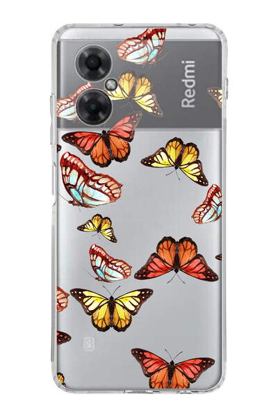 PrintiFy Xiaomi Redmi Note 11R ile Uyumlu 1mm Slim Fit Water Color 2 Baskılı ...