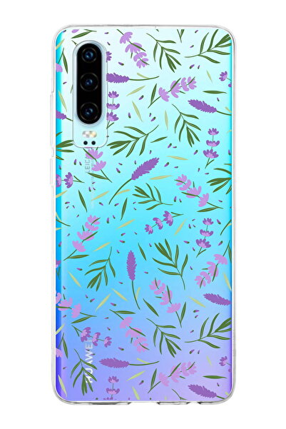 PrintiFy Huawei P30 ile Uyumlu 1mm Slim Fit Water Color 3 Baskılı Şeffaf  Kılıf