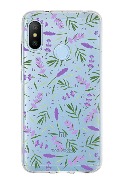 PrintiFy Xiaomi Mi A2 ile Uyumlu 1mm Slim Fit Water Color 3 Baskılı Şeffaf  K...