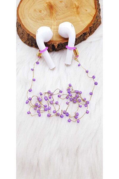 HAPPY HANDMADE Airpods Uyumlu Zinciri Sim Zincir Boncuklu Zincir