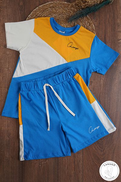 Lanugo Baby Clothes Boy's Colorblock T-shirt and Shorts Set