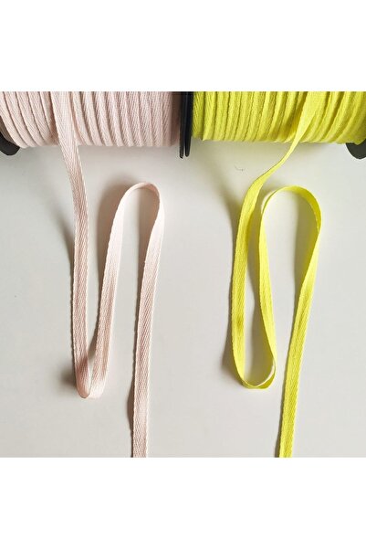 e tuhafiye 10 metri panglică galbenă cu țesătură îngustă în dinte de gală