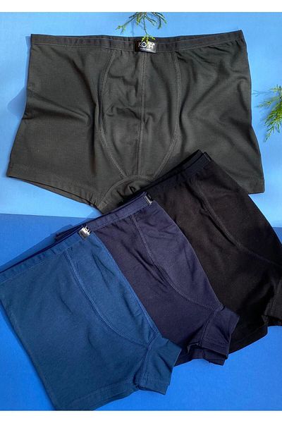 VicTroy Modal Fabric, 4-Piece Folded Thin Waist Fabric Dark Colors Modal Men's Boxers