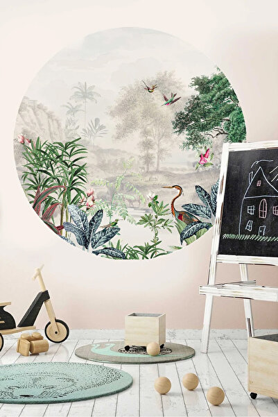 Kt Grup Doğa Manzarası Boho Yuvarlak Modern Duvar Sticker