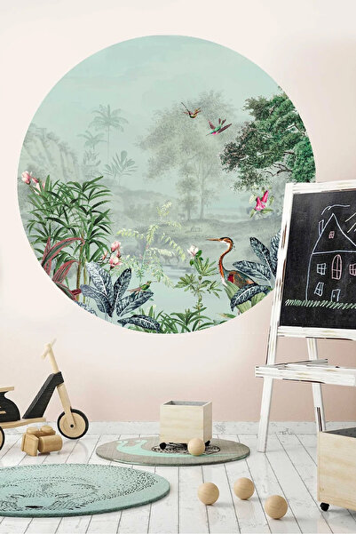 Kt Grup Doğa Manzarası Boho Yuvarlak Modern Duvar Sticker
