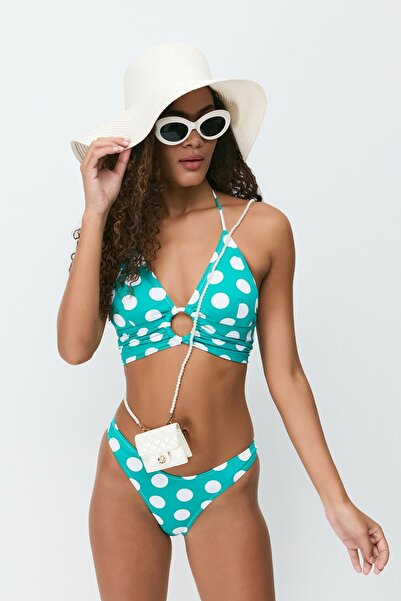 C&City Δαχτυλίδι Λεπτομέρεια Τρίγωνο Σετ Μπικίνι 3278 Πράσινο