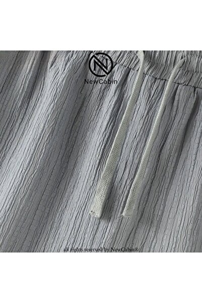 NewCabin Καλοκαιρινό Lycra Wrap Crinkle Ύφασμα - Κοντομάνικα πουκάμισα και σορτς 2 τεμαχίων