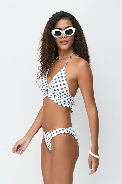 C&City Triangle Bikini Set 3278 - Δαχτυλίδι Λεπτομέρεια, Λευκό/Μαύρο