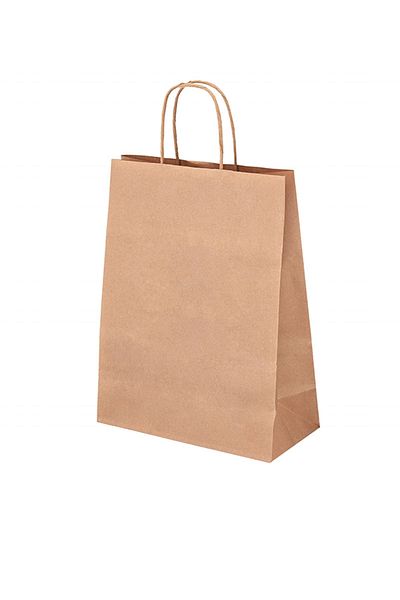 Elif mağazacılık 25 Pieces Kraft Paper Handle Cardboard Bag - 25x31