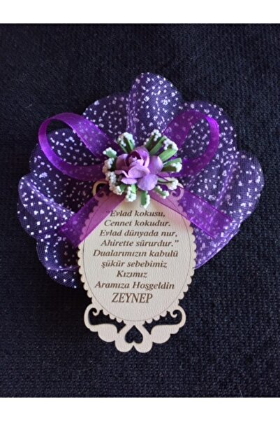 GÜVEN Ahşap Hoşgeldin Bebek Hediyelik Magnet 24 Adet