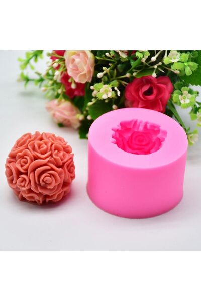 HogART Design 3 cm Çiçek Gül Topu Silikon Kalıp
