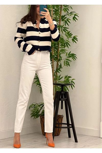 dressmix High Waist Skinny Leg - Cotton Mom Slim Jeans