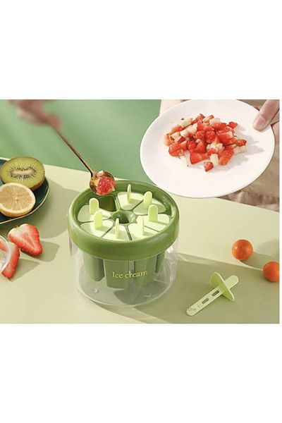 M Mimoza Park Practical 8 Compartment Ice Cream Mold / 8 Compartment Fruit Cocktail Ice Cream Mold Ice