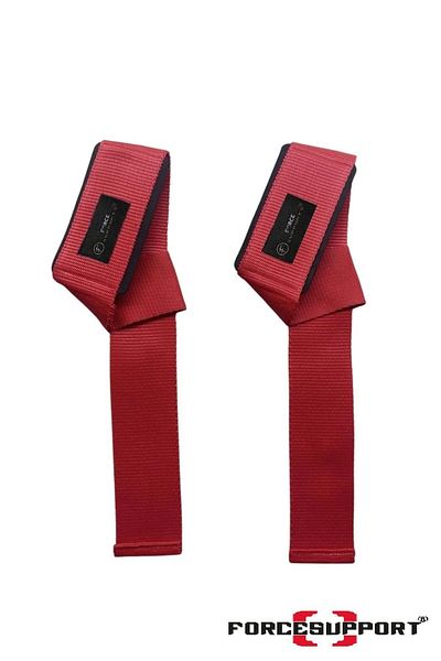 Force Supports Force Padded Lifting Straps - Weight Lifting Strap Red (2 PCS) Şk-133
