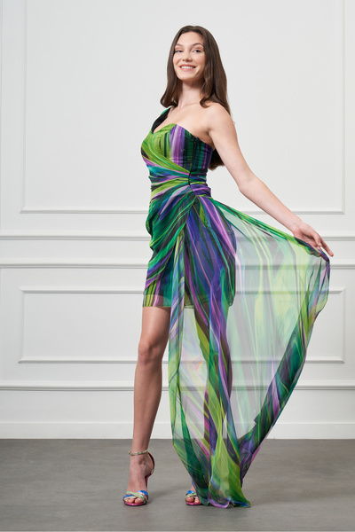 UTOPIAN Tek Omuz Mini Elbise