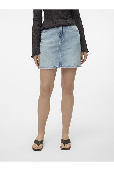 Vero Moda Jeansrock Vmtessa Hohe Taille Kurzer Rock