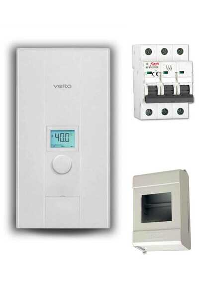 Veito Blue S 380V Elektrikli Şofben Merkezi Sistem 21 kW Sıgorta Ve Kutusu Da...