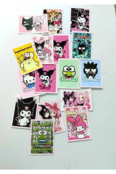 şahane parti كورومي بطاقات صور أنيمي 16 قطعة