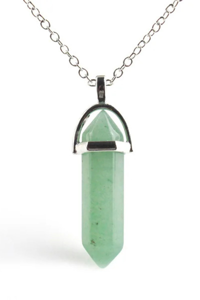 PSGT Pandantiv unisex din cristal de piatră naturală de aventurină - Pu, cu l...