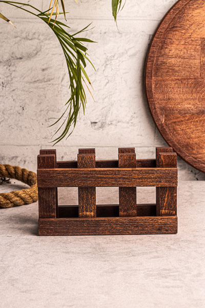 Snippy Farmy - Ahşap Peçetelik Masaüstü Peçete Organizeri