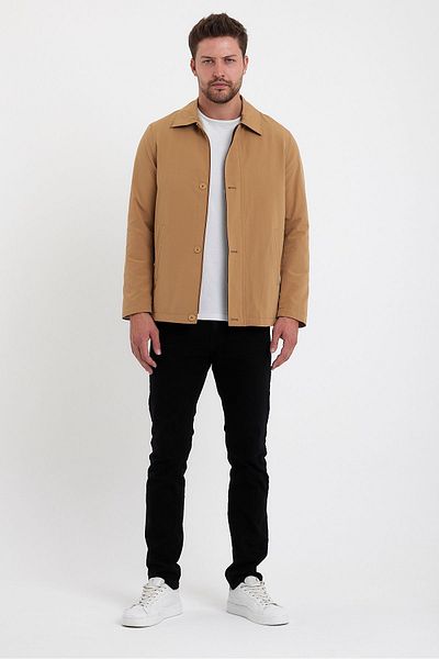 EnricoBASELLİ Cotton Safari Summer Camel Coat